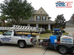 Composition roof cleaning in Sugarland, Texas